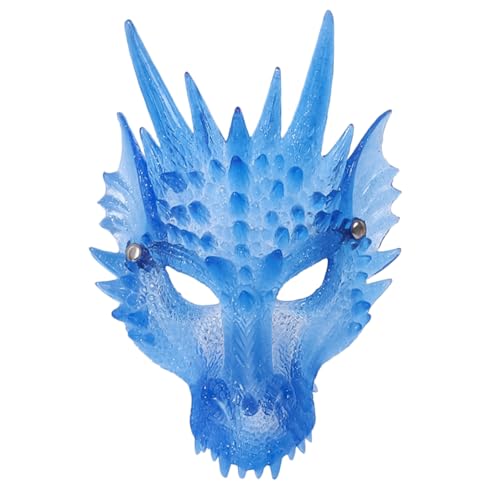 ORFOFE 1Stk Halloween-Maske Drachenkopf Maske 3D-Drachen-Cosplay Festival-Party-Maske Maskerade-Maske halloween masken halloweenmaske Party-Drachenmaske Halloween-Drachenmaske Blue von ORFOFE