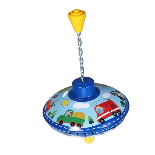 ORFOFE 1Stk Kreisel aus Blech Bebe rotierendes Spielzeug rotierendes Gyroskop Kinder entwicklung kindliche entwicklung drohne Kinderspielzeug Lernspielzeug Eisenblech Blue von ORFOFE