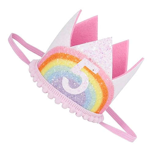 ORFOFE 1Stk Kronen spitze Haarband Geburtstag Kinderhüte Haarschmuck für Babys Babykrone Mützen für Babys kinder stirnband partyhüte kinder Krönender Hut für Babys Kleinkindkrone Stoff von ORFOFE