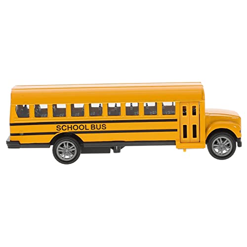 ORFOFE 1Stk Schulbus Spielzeugauto Schulbusmodell Spielzeug Schulbusspielzeug zurückziehen Spielzeug Bus Kinder puppenwagen Spielzeug Autodüfte Bus zurückziehen legierter Schulbus von ORFOFE