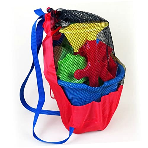 ORFOFE 1stk Kinderspielzeugtasche Aufbewahrungstaschen Für Spielzeug Strandspielzeug Strandtasche Aus Stoff Mesh-Aufbewahrungstasche Tragetaschen-Organizer Sporttasche Für Kinder Rot von ORFOFE