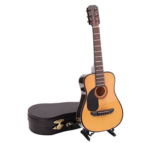 ORFOFE 1stk Mini-gitarrenmodell Desktop-Gitarren-dekor Gitarre Schreibtisch Dekor Heimdekoration Tischminiaturen Musikalisches Schreibtischzubehör Miniatur Gitarre Mini-dekor Bambus von ORFOFE