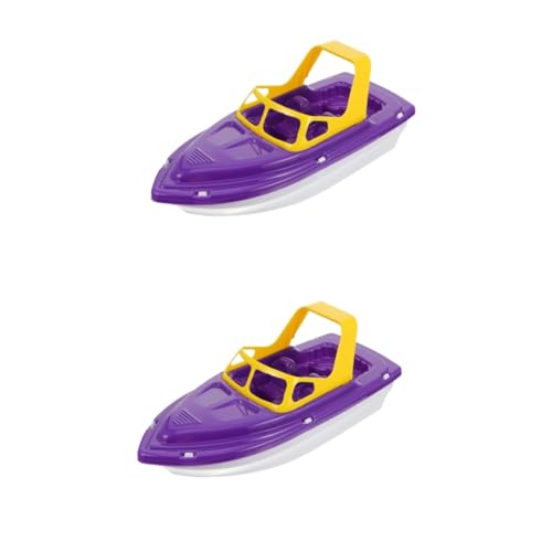 ORFOFE 2 STK Schnellboot Kinderduschboot Badewasserspielzeug Schwimmen Spielzeug Für Draußen Spielzeug Für Rennboote Strandboot Spielzeug Badespielzeug Boote Cartoon-Yacht Violett Plastik von ORFOFE