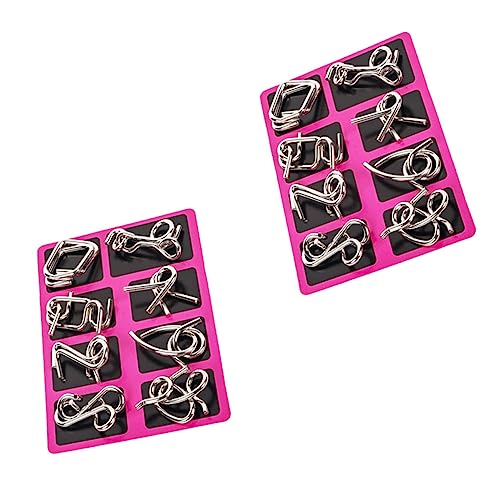 ORFOFE 2 Sätze Draht Knobelspiele Iq Puzzle Entwirrspiel Intellektuelles Geduldsspiel für Erwachsene Tragbar für Reisen und Partyspaß ORFOFE 2 Sätze Draht Knobelspiele Iq Puzzle Entwirrspiel Intellektuelles Geduldsspiel für Erwachsene Tragbar für Reisen und Partyspaß von ORFOFE