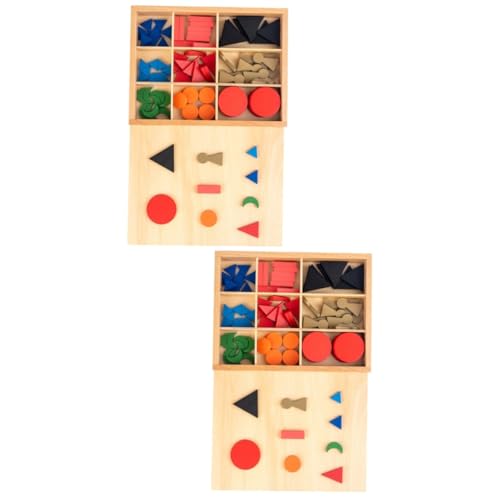 ORFOFE 2 Sätze Montessori Lehrmittel Kognitives Spielzeug Gestalten -sprachsymbol Spielzeug Für Kleinkinder Montessori-Materialien Für Kleinkinder Grammatiksymbol-rätsel Hölzern von ORFOFE