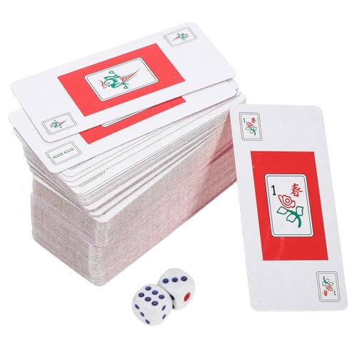 ORFOFE 2 Sätze Teiliges Mahjong Kartenspiel Tragbar Geräuschlose Reise Spielkarten Inklusive Würfel Leicht Stabil als Reisespiel für Camping und Partys Traditionelles Chinesisches ORFOFE 2 Sätze Teiliges Mahjong Kartenspiel Tragbar Geräuschlose Reise Spielkarten Inklusive Würfel Leicht Stabil als Reisespiel für Camping und Partys Traditionelles Chinesisches von ORFOFE