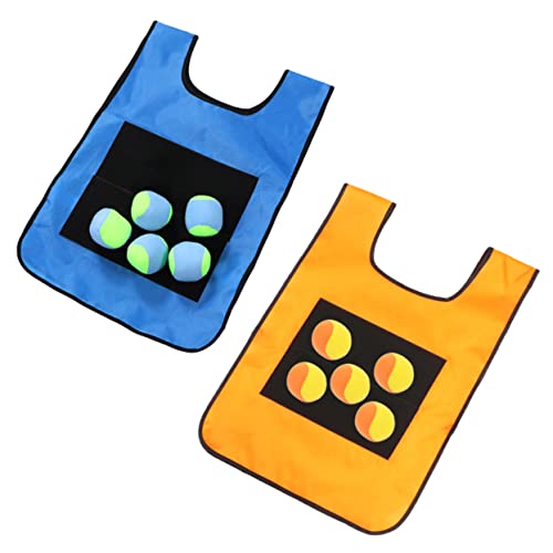 ORFOFE 2 Sätze klebriger Jersey Spiele Völkerball Spielzeuge Kinder Outdoor Spielzeug Kinder draußen Spielzeug Toy Set klebriges Ballspielzeug im Freien Sticky Ball Weste Spielzeug Stoff von ORFOFE