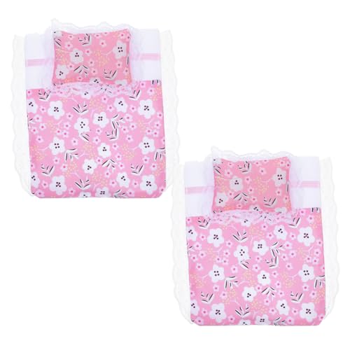 ORFOFE 2 Satz Miniaturbettwäsche Set Teilig mit Kissen und Decke für Puppenhaus Schlafzimmer Modernes Babybett Zubehör Farbenfrohes und Detailreiches Puppenbett Set zur Platzoptimierung ORFOFE 2 Satz Miniaturbettwäsche Set Teilig mit Kissen und Decke für Puppenhaus Schlafzimmer Modernes Babybett Zubehör Farbenfrohes und Detailreiches Puppenbett Set zur Platzoptimierung von ORFOFE