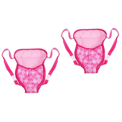 ORFOFE 2 Stück 18 Atmungsaktive Puppentrage Tragerucksack Für Babypuppen Puppentragerucksack Tragetuch Für Puppen Halter Trage Puppe Tragbare Taschen Puppenschlinge Babytragen Rosa von ORFOFE