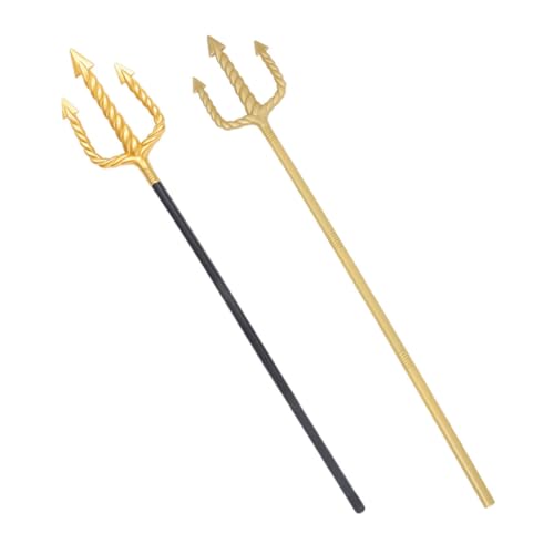 ORFOFE 2 Stück Antiker Goldener Leichtes Halloween Trident kostümzubehör Robustes Cosplay dämonen gabelspielzeug Vielseitig für Theater Zirkusauftritte ORFOFE 2 Stück Antiker Goldener Leichtes Halloween Trident kostümzubehör Robustes Cosplay dämonen gabelspielzeug Vielseitig für Theater Zirkusauftritte von ORFOFE
