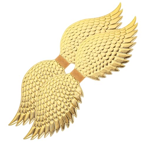 ORFOFE 2 Stück Goldene Engelsflügel mit Elastischem Band Leichtes Party Halloween kostümzubehör Bezaubernde Bühnen Fotorequisite für Junge Mädchen Cosplay ORFOFE 2 Stück Goldene Engelsflügel mit Elastischem Band Leichtes Party Halloween kostümzubehör Bezaubernde Bühnen Fotorequisite für Junge Mädchen Cosplay von ORFOFE
