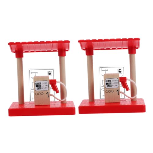 ORFOFE 2 Stück Holz Zug Zubehör Gasstation Modell für Kreative Simulation Modular Erweiterbar Kompatibel mit Holzeisenbahn Schienen für Fantasievolles ORFOFE 2 Stück Holz Zug Zubehör Gasstation Modell für Kreative Simulation Modular Erweiterbar Kompatibel mit Holzeisenbahn Schienen für Fantasievolles von ORFOFE