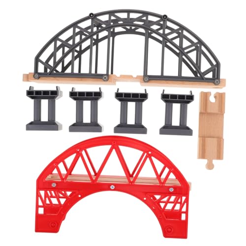 ORFOFE 2 Stück Holzeisenbahn Brücke mit Brückenpfeilern Robustes Zubehör für Kinderzug Gleis Erweiterung Spielerisches Lernspielzeug für Kreative Bahnstrecken und Interaktive ORFOFE 2 Stück Holzeisenbahn Brücke mit Brückenpfeilern Robustes Zubehör für Kinderzug Gleis Erweiterung Spielerisches Lernspielzeug für Kreative Bahnstrecken und Interaktive von ORFOFE