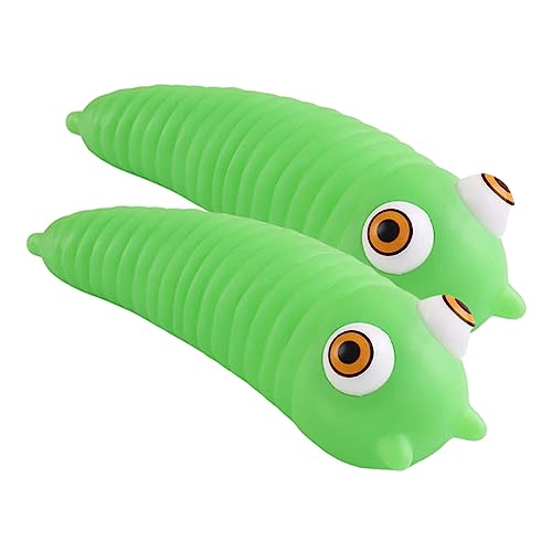 ORFOFE 2 Stück Prise Musik Stress Kreatives Quetschen Sensorisch Lustig Dehnbar Dekompression Raupe Sensorische Raupe Squeeze PVC von ORFOFE