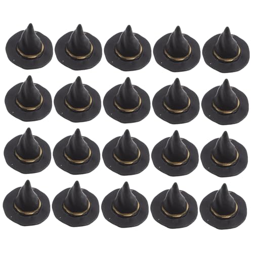 ORFOFE 20 Stück Mini Hexenhüte Schwarz Miniatur Hexenhut Bastelset für Puppenhäuser Halloween Deko DIY Party Zubehör für Mini Figuren und Tischdekoration ORFOFE 20 Stück Mini Hexenhüte Schwarz Miniatur Hexenhut Bastelset für Puppenhäuser Halloween Deko DIY Party Zubehör für Mini Figuren und Tischdekoration von ORFOFE