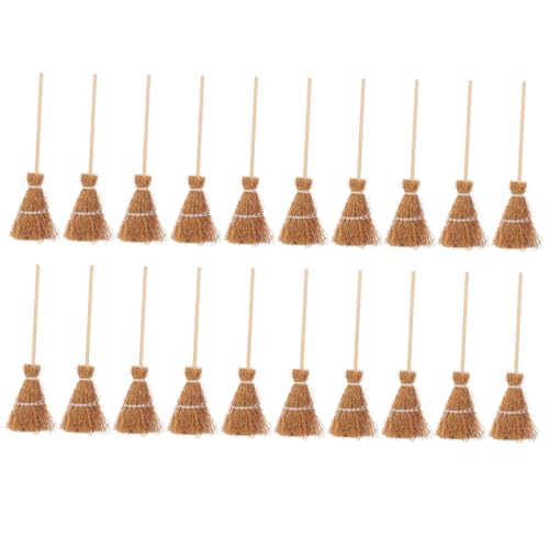 ORFOFE 20 Stück Teiliges Mini Besen Puppenhaus Zubehör Halloween Dekoration Realistische Miniaturbesen für Puppenhaus Mikro Landschaft Gestaltung ORFOFE 20 Stück Teiliges Mini Besen Puppenhaus Zubehör Halloween Dekoration Realistische Miniaturbesen für Puppenhaus Mikro Landschaft Gestaltung von ORFOFE