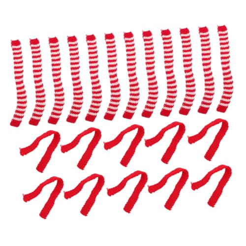 ORFOFE 20 Stück Teiliges Mini Wollschals für Puppen Dekorative Weiche Strickschals mit Rot Weiß Grünem Streifenmuster Charmante Mini Schals für Weihnachtsdekoration und Bastelprojekte ORFOFE 20 Stück Teiliges Mini Wollschals für Puppen Dekorative Weiche Strickschals mit Rot Weiß Grünem Streifenmuster Charmante Mini Schals für Weihnachtsdekoration und Bastelprojekte von ORFOFE