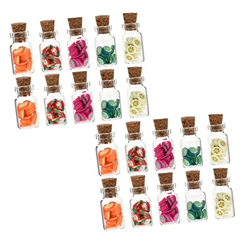 ORFOFE 20 Stück Teiliges Miniatur Obst Glasflaschen für Puppenhaus Dekoration Realistisch Gestaltete Mini Fruchtgläser Vielseitige Miniatur Küchenaccessoires für Dollhouse und ORFOFE 20 Stück Teiliges Miniatur Obst Glasflaschen für Puppenhaus Dekoration Realistisch Gestaltete Mini Fruchtgläser Vielseitige Miniatur Küchenaccessoires für Dollhouse und von ORFOFE