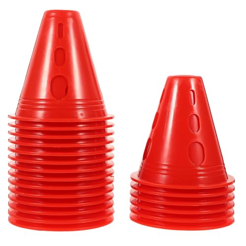 ORFOFE 20 Stück Teiliges Trainingsset Roller Skating Marker Cones mit Windschutzlöchern Stabile Pylonen für Skating Fußball Basketball Outdoor Sport und Agility Training ORFOFE 20 Stück Teiliges Trainingsset Roller Skating Marker Cones mit Windschutzlöchern Stabile Pylonen für Skating Fußball Basketball Outdoor Sport und Agility Training von ORFOFE