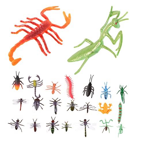 ORFOFE 22pcs Simulation Wildlife Insect Modell Realistische Miniaturinsektenspielzeug Insektenparteiversorgung von ORFOFE