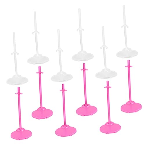 ORFOFE 24St Puppe stehender Clip Spielzeuge hohe Puppen Klarer Präsentationsständer Puppenkleidung Monster Figure Stand puppenzubehör pink Puppenhalterungen Puppenhalter-Organizer Plastik von ORFOFE