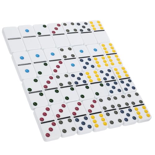 ORFOFE 28St Domino-Spielzeug Domino Set dominospiel angesagte Spiele Domino-Set Domino Steine westliches Familienspielversorgung Dominosteine Domino-Brettspiel Zubehör Melamin von ORFOFE