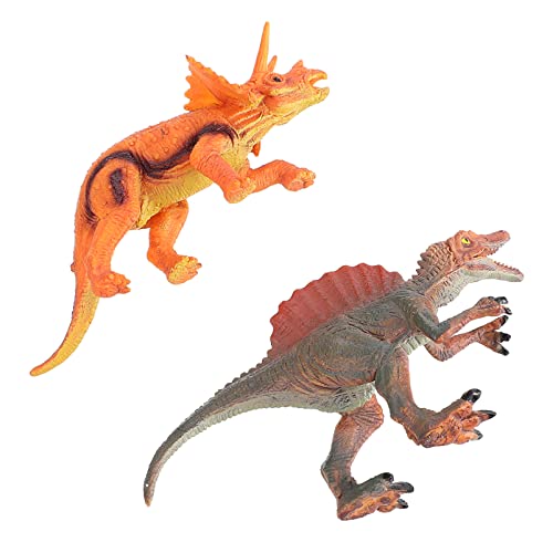 ORFOFE 2St Dinosaurier-Modell Dinosaurierfiguren große Dinosaurier Puzzle-Spielzeug Tiermodell saurier Spielzeug Dinosaur Toys Solides Dinosaurier-Ornament Dinosaurier simulieren Gummi von ORFOFE