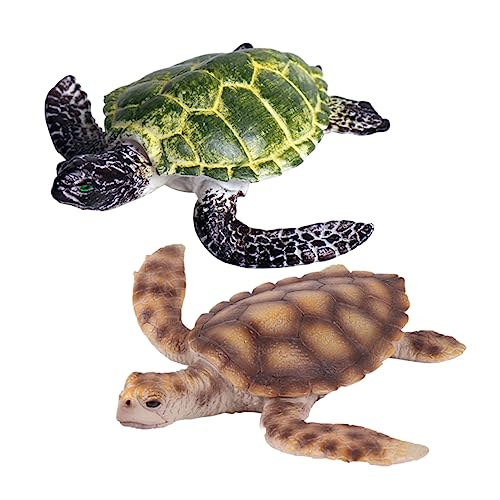 ORFOFE 2St Schildkrötendekor Tiere Spielzeug Tierspielzeug für Kinder Meerestierfiguren Lernspielzeug für Kinder für Kinder kindergeschenke Schildkrötenfiguren Meerestiermodell von ORFOFE