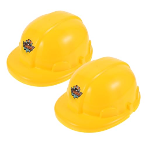 ORFOFE 2St Simulations-Engineering-Kappe Spielzeug-Bauhelm Cosplay Bauschutzhelme Feuer Rollenspiel Spielzeug verkleidung kinder kinderkleider Spielzeug für Kinder Partyzubehör Abs Yellow von ORFOFE