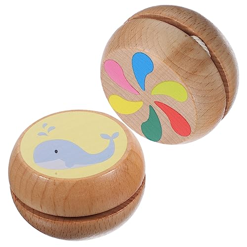 ORFOFE 2pcs Niedliche Jo-yo-playthings Unisex Creative Educational Playthings Holz Jo-yo-bälle von ORFOFE