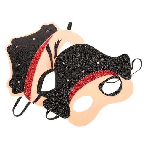 ORFOFE 2st Halbmaske Für Kinder Masken Für Rollenspiele Piraten-gesichtsmaske Maskerade Halloween-piratenhut Lustige Maske Halloween-piraten-requisiten Leuchtendes Halloween Gefühlt von ORFOFE