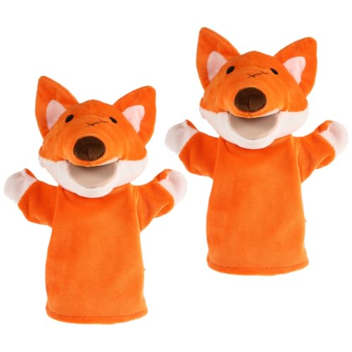 ORFOFE 2st Krähe Handpuppe Bidoof-plüsch Ganzkörperpuppe Handpuppe Für Kinder Fuchs Stofftier Geschichtenerzählendes Puppenspielzeug Fuchs Fingerpuppen Fuchs-armpuppe Kinderpuppen Orange von ORFOFE