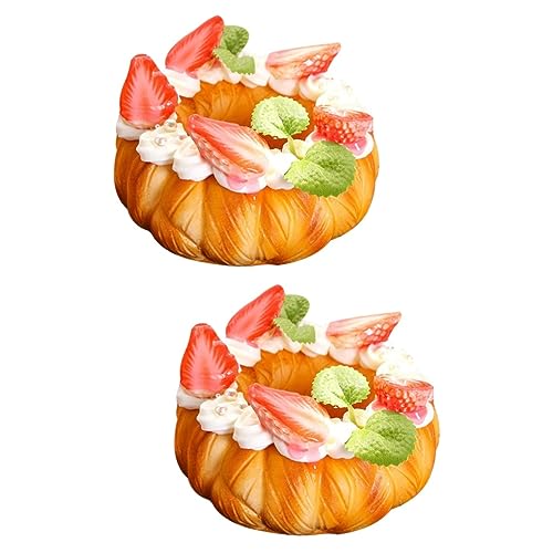 ORFOFE 2st Künstliche Donuts Partytischdekoration Brötchen Donut Kinderkuchen Spielzeug Gefälschte Donut-Requisiten Simulation Kuchen Dessert Lebensechter Gefälschter Nachtisch PVC von ORFOFE