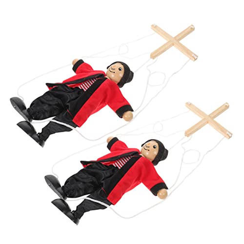 ORFOFE 2st Marionette Spaß Spielzeug Puppen Für Kinder Handpuppen Clown-Puppe Marinette Entzückende Puppen Leistungspuppen Holz von ORFOFE