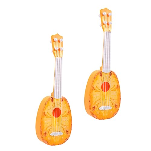 ORFOFE 2st Obst Gitarre Akustische Gitarre Spielzeug Kinderspielzeug Kleinkind Gitarre Akustikgitarre Spielzeug Für Musikinstrumente Ukulele Spielzeug Für Kinder Mini-Gitarre Yellow Abs von ORFOFE