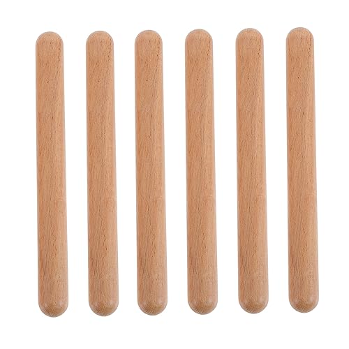 ORFOFE 3 Paare Rhythmusstäbe aus Massivem Hartholz Natürliche Klangstäbe für Percussion Instrumente zur des Rhythmusgefühls Musikspielzeug für Anfänger ORFOFE 3 Paare Rhythmusstäbe aus Massivem Hartholz Natürliche Klangstäbe für Percussion Instrumente zur des Rhythmusgefühls Musikspielzeug für Anfänger von ORFOFE