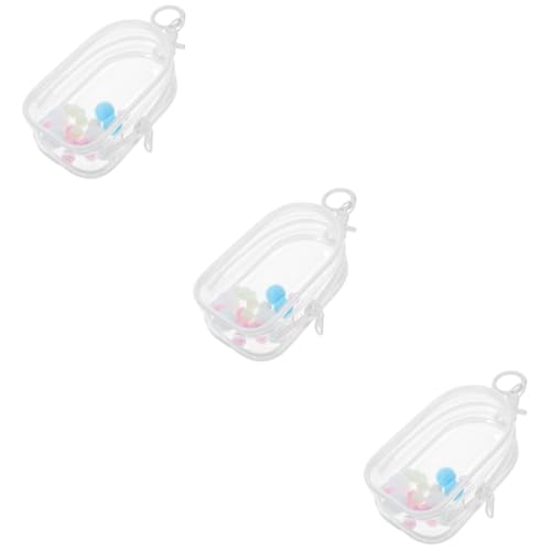 ORFOFE 3 Sätze Babytasche Zeigen Lippenbalsamhalter Puppenwagen Schwimmbad Spielzeug Mini Transparente Tasche Puppen- Beutel Taschenhalter Tragbare Puppentasche PVC von ORFOFE