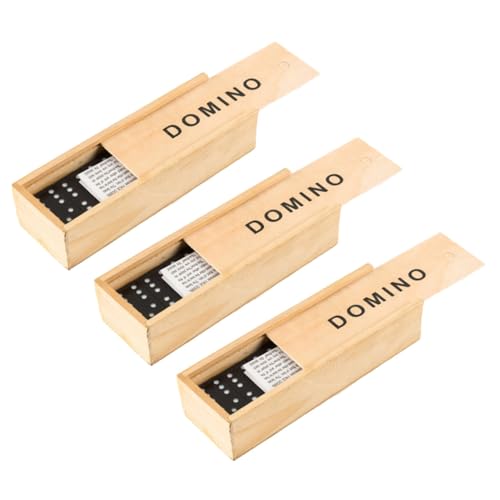 ORFOFE 3 Sätze Teiliges Domino Set aus Schwarzem Holz mit Nummerierten Dominosteinen Handliche Reisegröße Stabiles Holzbox Design Vielseitig als Bauklötze und Klassisches ORFOFE 3 Sätze Teiliges Domino Set aus Schwarzem Holz mit Nummerierten Dominosteinen Handliche Reisegröße Stabiles Holzbox Design Vielseitig als Bauklötze und Klassisches von ORFOFE