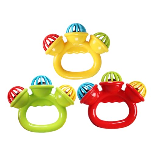 ORFOFE 3er Set Handrassel Für Babys Bunte Hand Shaking Bells Ideal Für 0 3 Jahre Alte Kleinkinder Perfekt Als Weihnachtsdeko Oder Partygeschenk von ORFOFE