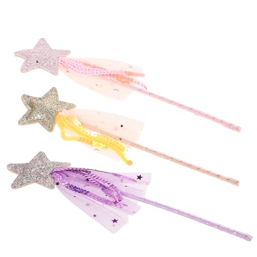 ORFOFE 3 Stück Stäbe mit Sternenform Bunte Glitzer Fairy Wands Halloween Party für Mädchen Magische Stäbe für Geburtstagsfeier Tanz und Kostümfest ORFOFE 3 Stück Stäbe mit Sternenform Bunte Glitzer Fairy Wands Halloween Party für Mädchen Magische Stäbe für Geburtstagsfeier Tanz und Kostümfest von ORFOFE