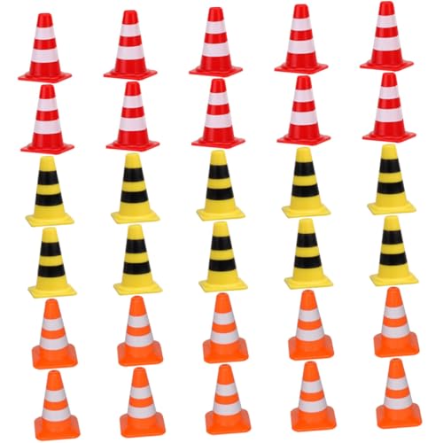 ORFOFE 30 Stück Teiliges Mini verkehrszeichen Spielset aus Kunststoff mit Roten Gelben und Orangen Pylonen Pädagogisches für Verkehrserziehung und Straßensimulation ORFOFE 30 Stück Teiliges Mini verkehrszeichen Spielset aus Kunststoff mit Roten Gelben und Orangen Pylonen Pädagogisches für Verkehrserziehung und Straßensimulation von ORFOFE