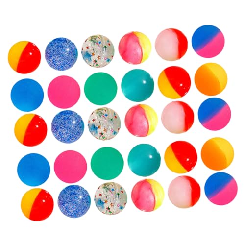 ORFOFE 30st Kinder Hüpfball Spielzeug Farbige Hüpfbälle Hüpfball-kit Kleine Hüpfbälle Hüpfball-partygeschenke Für Verkaufsautomaten Hüpfbälle Für Kinder Bunte Elastische Bälle Plastik von ORFOFE