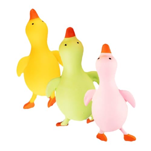 ORFOFE 3pcs Ente Squeeze Toys Haushaltsquetschern Spielzeug Farbiger Ente Zimtspielzeug Elastic Dehnes Spielzeug von ORFOFE