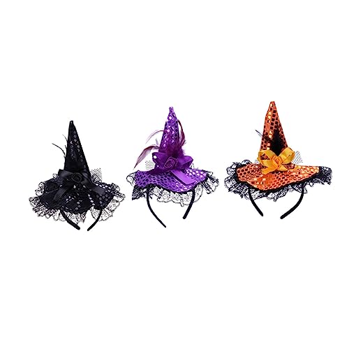 ORFOFE 3pcs Witch Hat Head Bands Kinder Stirnbänder Zarte Kinder Haarbänder Festival Supply von ORFOFE