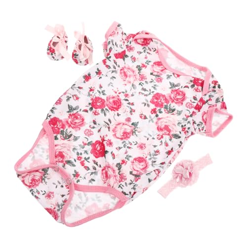 ORFOFE 3st Puppenkleidung Mädchen-Babykleidung Kleidung Für Wiedergeborene Babys Kleidung Für Wiedergeborene Babypuppen Zubehör Für Wiedergeborene Babypuppen Baumwolle Rosa von ORFOFE