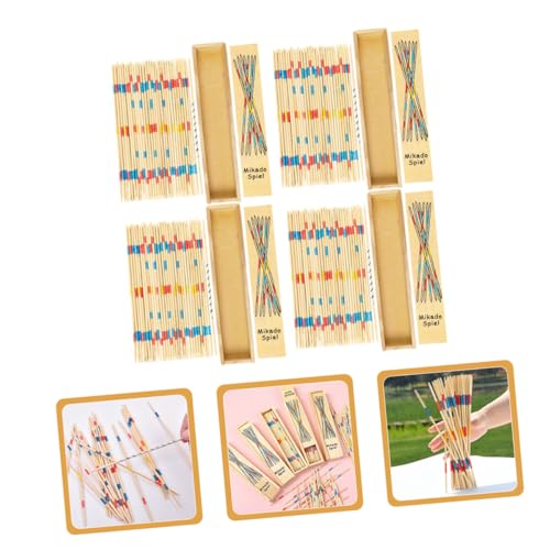 ORFOFE 4 Boxen Bunte Holzstäbchen Pick Up Sticks Holzspiel für Familien Spiel Konzentration und Kognitive Entwicklung Geschenkidee ORFOFE 4 Boxen Bunte Holzstäbchen Pick Up Sticks Holzspiel für Familien Spiel Konzentration und Kognitive Entwicklung Geschenkidee von ORFOFE