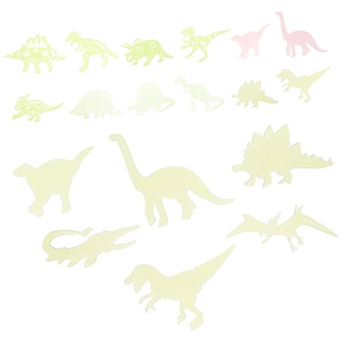 ORFOFE 4 Sätze Leuchtender Dinosaurier-Aufkleber Tieraufkleber Türaufkleber Leuchtende Wandsticker für Kinderzimmer Nachtleuchtende Wandtattoos für Jungenzimmer Wandgemälde Raumaufkleber von ORFOFE