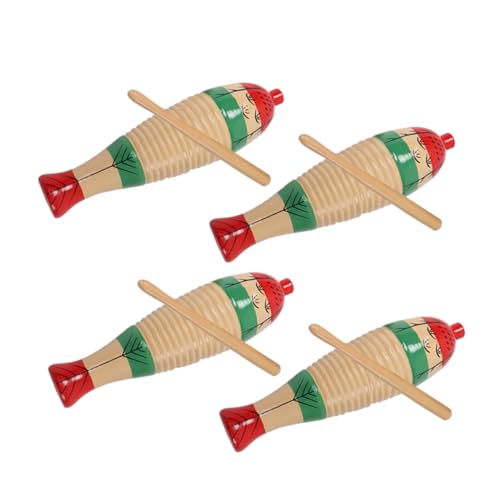 ORFOFE 4 Sätze Teiliges Holz Guiro für Rhythmusstäben Stabiles Langlebiges Musikinstrument Einfach zu Bedienen für Indoor Outdoor-spielspaß ORFOFE 4 Sätze Teiliges Holz Guiro für Rhythmusstäben Stabiles Langlebiges Musikinstrument Einfach zu Bedienen für Indoor Outdoor-spielspaß von ORFOFE