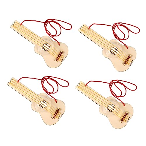 ORFOFE 4 Sätze Ukulele aus Holz handgefertigtes Gitarrenmaterial-Kit Ukulele Bausatz Kinderspielzeug musikinstrumente Spielzeuge Ukulele-Dekorationsset gitarrenbausatz selber Machen von ORFOFE