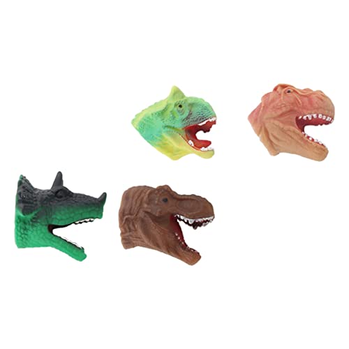 ORFOFE 4 Stück Dinosaurier-Handpuppe Tierische Fingerpuppen Handpuppe zum Geschichtenerzählen Spielzeug für Kinder kinderspielzeug Fingerspielzeug Fingerschutzspielzeug aus Kunststoff von ORFOFE